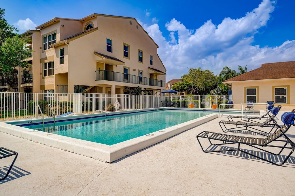 the swimming pool at our apartments